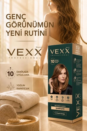 Vexx Maestro Saç Boyası 7.3 Fındık Kabuğu 300 ml Amonyaksız Beyaz Kapatıcı Şampuan