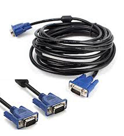 VGA Kablosu 1,8 M Vga'dan Vga'ya Video Kablosu VGA Bilgisayar Kablosu Monitör Projektör VGA Fişli