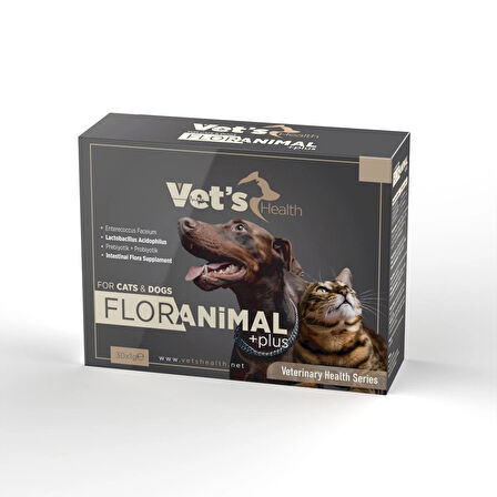 Vet's Health FlorAnimal Plus Kedi ve Köpekler İçin Probiyotik+Prebiyotik Takviyesi 30x1gr