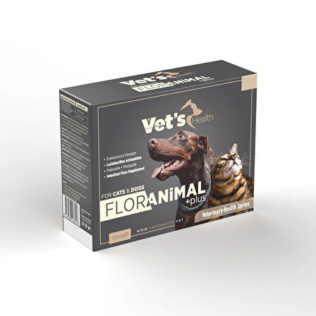 Vet's Health FlorAnimal Plus Kedi ve Köpekler İçin Probiyotik+Prebiyotik Takviyesi 30x1gr