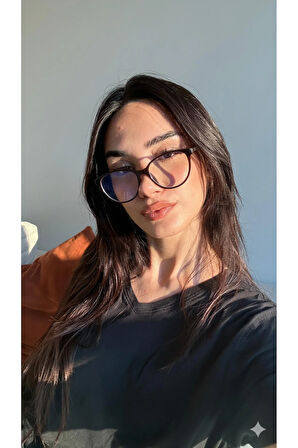 Victoria Kahverengi Cat Eye Mavi Işık Korumalı Blue Block Gözlük