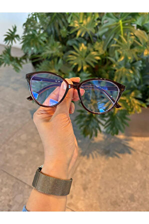 Victoria Kahverengi Cat Eye Mavi Işık Korumalı Blue Block Gözlük
