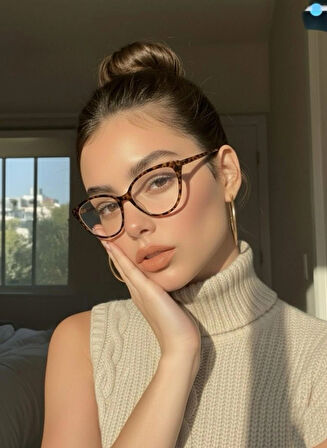 Victoria Leopar Cat Eye Mavi Işık Korumalı Blue Block Gözlük