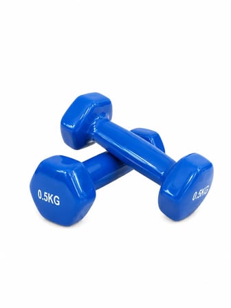 CKSpor 2’li Vinyl Dambıl Seti 0,5 KG x 2 – Evde Fitness & Pilates İçin Vinil Kaplı Demir Dambıl
