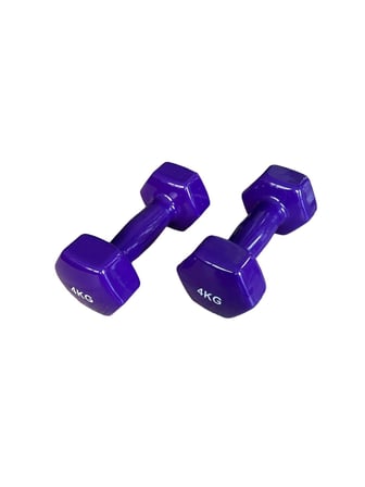 CKSpor 2’li Vinyl Dambıl Seti 4 Kg x 2 – Evde Fitness & Pilates İçin Vinil Kaplı Demir Dambıl