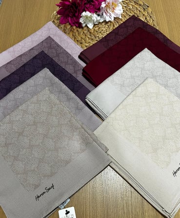 Harem Scarf Gold Sahra Eşarp Vişne
