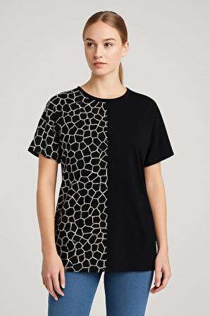 KADIN BÜYÜK BEDEN Özel Desen Viskon Bluz