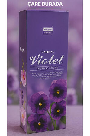 Darshan Incense - Violet 20'li Çubuk Tütsü (Menekşe)