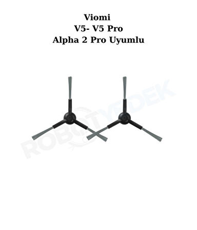 Viomi Alpha 2 Pro Uyumlu Yedek Yan Fırça-2 Adet