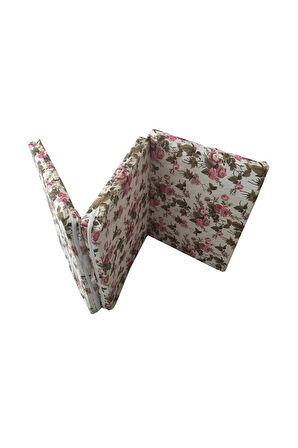 Katlanır Yer Yatağı Sünger Yatak 80x180 Ingiliz Gülü 8 Cm