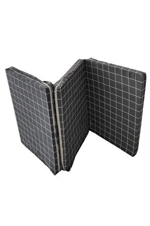 Katlanır Yer Yatağı Sünger Yatak Gri Pano 80x180 Cm-6 Cm Tek Kişilik