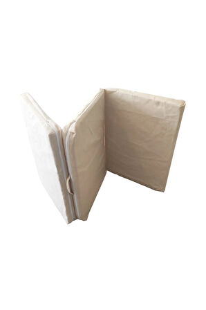 Tek Kişilik Katlanır Yer Yatağı Sünger Yatak Krem 80x180 Cm-6 Cm
