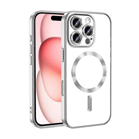 Forzacase iPhone 16 Pro Max ile uyumlu Vision Serisi Magsafe Wireless Şarj Özellikli Silikon Kılıf