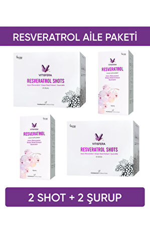Resveratrol Aile Paketi (2 Shot + 2 Şurup)