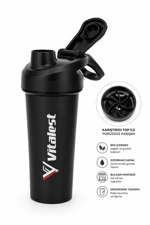 Shaker 600 ml | Sızdırmaz Kapaklı Shaker Karıştırıcı Suluk