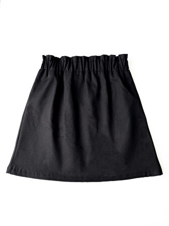 Çocuk Lastikli Bel Gabardin Kumaş Etek