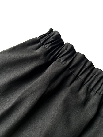 Çocuk Lastikli Bel Gabardin Kumaş Etek
