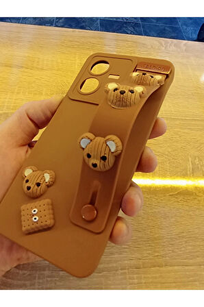Vivo Y22 Uyumlu Bobby Kapak El Tutmalı Kamera Korumalı Kılıf