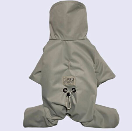 Gedyco Su Geçirmez içi Peluşlu Vizon Küçük Irk Köpek Tulum Yağmurluk