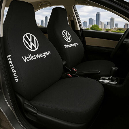 Volkswagen Siyah Renk Ön ve Arka Koltuk Kılıfı Penye Servis Seti – Araba Koltuk Koruyucu