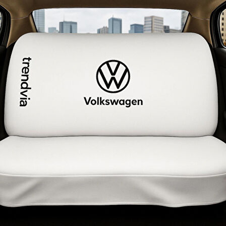 Volkswagen Beyaz Renk Ön ve Arka Koltuk Kılıfı Penye Servis Seti – Araba Koltuk Koruyucu