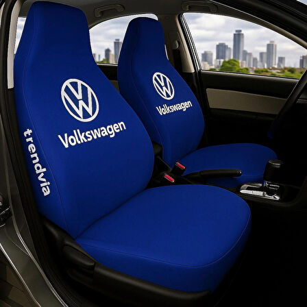 Volkswagen Mavi Renk Ön ve Arka Koltuk Kılıfı Penye Servis Seti – Araba Koltuk Koruyucu