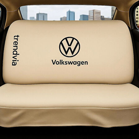 Volkswagen Bej Renk Ön ve Arka Koltuk Kılıfı Penye Servis Seti – Araba Koltuk Koruyucu