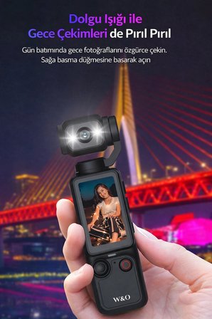 Yüksek Çözünürlüklü 66MP Dijital Kamera 2.5K Video Çekimi, 16x Zoom ve Webcam Özelikli Taşınabilir