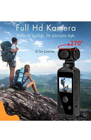 Sesli Kayıt Mikrofonlu ve Hoparlörlü 4-5 Saat Arası Kesintisiz Video Çekebilen Aksiyon Kamerası