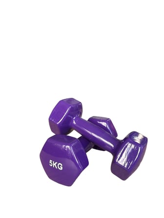 CKSpor 2’li Vinyl Dambıl Seti 5 Kg x 2 – Evde Fitness & Pilates İçin Vinil Kaplı Demir Dambıl
