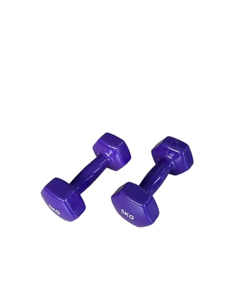 CKSpor 2’li Vinyl Dambıl Seti 5 Kg x 2 – Evde Fitness & Pilates İçin Vinil Kaplı Demir Dambıl