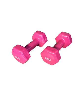 CKSpor 2’li Vinyl Dambıl Seti 5 Kg x 2 – Evde Fitness & Pilates İçin Vinil Kaplı Demir Dambıl