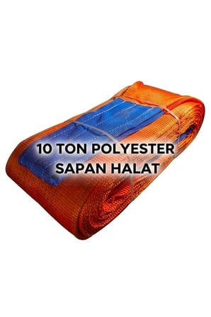 Polyester Sapan Halat 10 TON - 4 METRE // 6:1 KALİTE CE BELGELİ / Gözlü Yük Taşıma Halatı