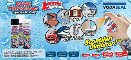 VodaSeal LeakFix Kauçuk Kaplama Sızdırmazlık Spreyi 500 ml. - Şeffaf