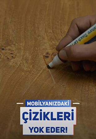 VodaSeal Üçlü Mobilya Rötuş Kalemi Seti - Açık-Orta-Koyu Kahverengi