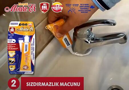 VodaSeal Monte-Et Yapıştır-Yalıt-Doldur Macunu Tüp Beyaz - 75 gr.