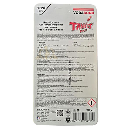 Vodabond Tamir Et Hızlı Kuruyan Çok Amaçlı Jel Yapıştırıcı - 20 gr.