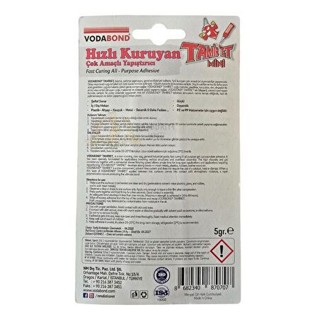 Vodabond Tamir Et Hızlı Kuruyan Çok Amaçlı Jel Yapıştırıcı - 5 gr.