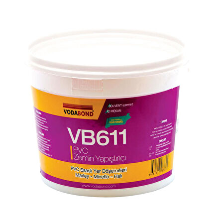 VodaSeal VB611 PVC Esaslı Yer Döşeme Zemin Yapıştırıcı 3 kg.
