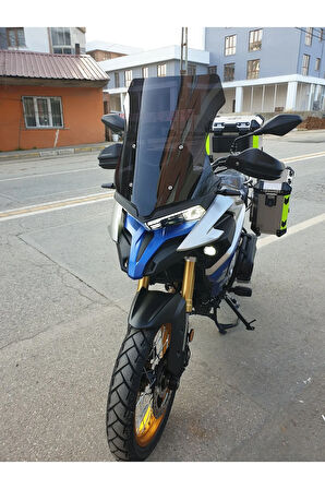 MOTOCAM Voge DS 625X Siperlik Ön Cam 2023-2025 Model 56cm Siyah Renkli 4mm SPORTİF MODEL