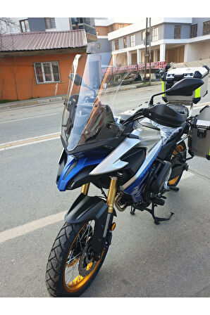 MOTOCAM Voge DS 625X Siperlik Ön Cam 2023-2025 Model 56cm Şeffaf Renkli 4mm SPORTİF MODEL