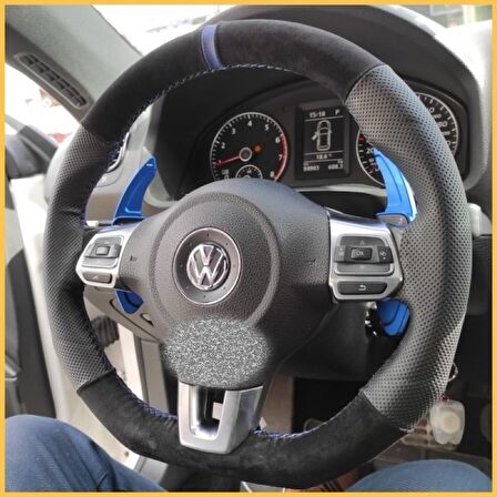 Volkswagen Scirocco Alcantara Noktalı Mavi Yüzüklü (Tam Kılıf Değildir)