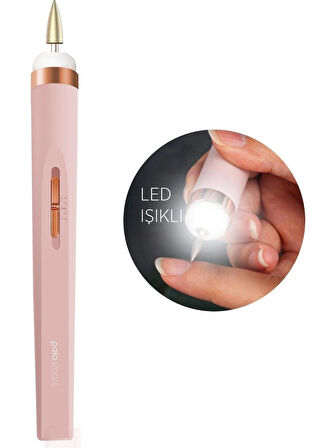 Şarjlı Işıklı Manikür & Pedikür Set Rose Gold Psc 16 5 Başlıklı