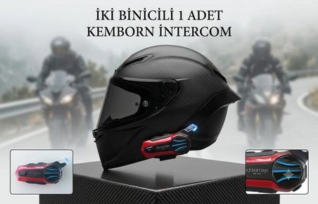 X2 Pro Motosiklet Kask Kulaklık 5. Nesil 2 binicili 1ADET Müzik Palaşımlı Intercom