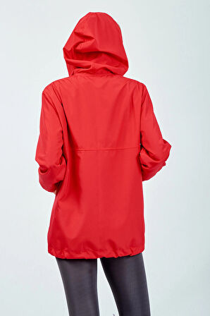 Kadın  Kırmızı Astarlı Yağmurluk