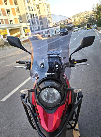 MOTOCAM Suzuki V-Strom DL 250 Siperlik Ön Cam 2017-2020 Model 51cm Füme Renkli 4mm