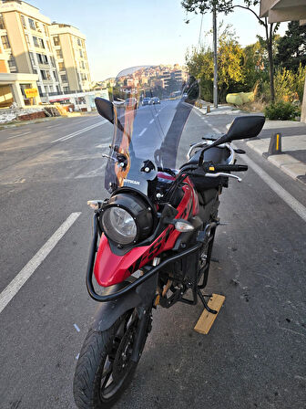 MOTOCAM Suzuki V-Strom DL 250 Siperlik Ön Cam 2017-2020 Model 51cm Füme Renkli 4mm