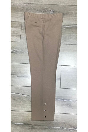 Scuba Yanlardan Cepli Önü Dikişli Paçası Çakmalı Beli Lastikli Büyük Beden Pantolon