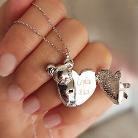 Vaoov 925 Ayar Gümüş İsimli Koala Kolye