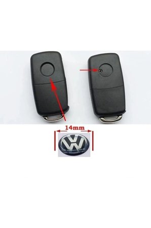 Volkswagen Anahtar Logosu 14mm Vw Kumanda Logosu (1 Adet) 3c0837891